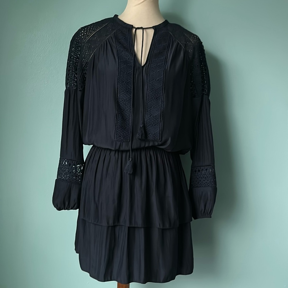 Ramy Brook Winnie Lace Panel Tiered Skirt Dress like new never use